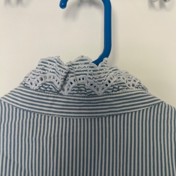 SEZANE Chlo Shirt in Stripes Ecru/Blue 34 XS - Picture 9 of 12